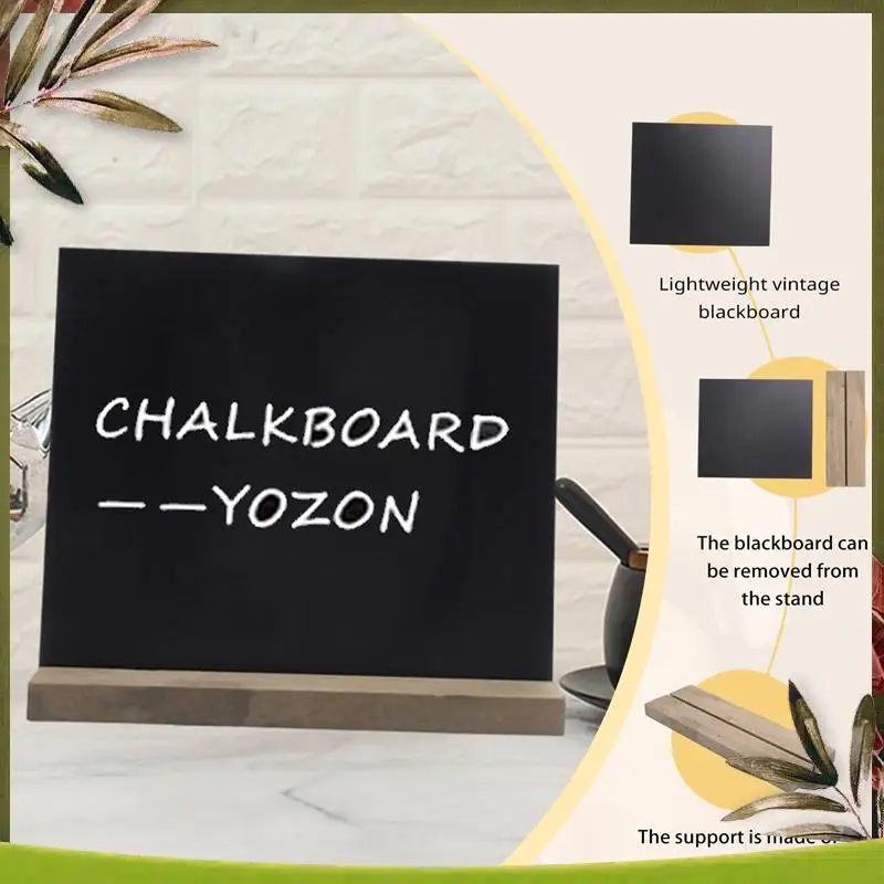New-6 Pack Rustic Chalk Board Sign With Wood Stand For Wedding Decorations Signs Labels 6X5 Inch Blackboard