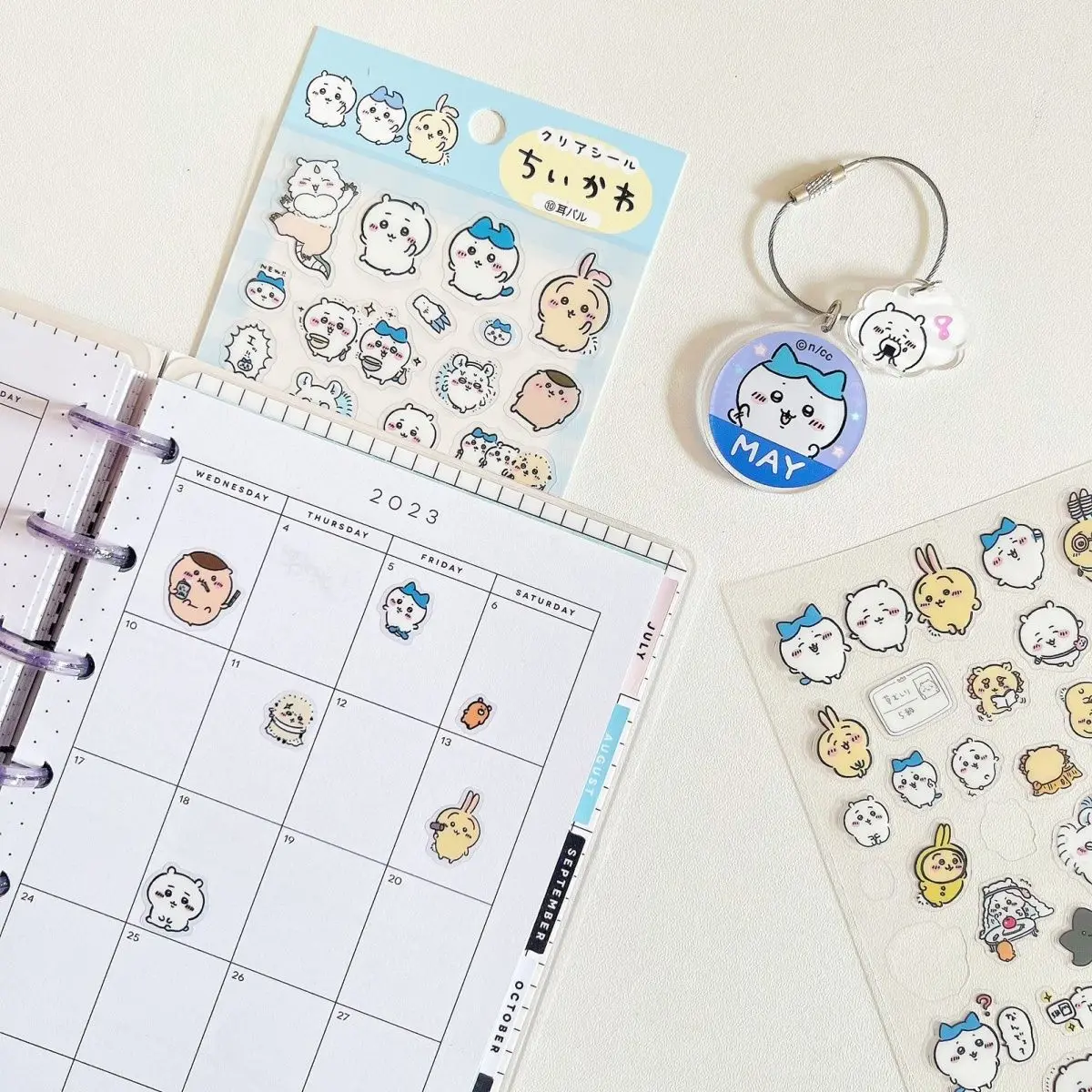 Chiikawa Stickers PVC Wall Art Cute Decoration for Handbooks Gift Nagano Hachiwera Usagi Chii Spot Goods Waterproof DIY