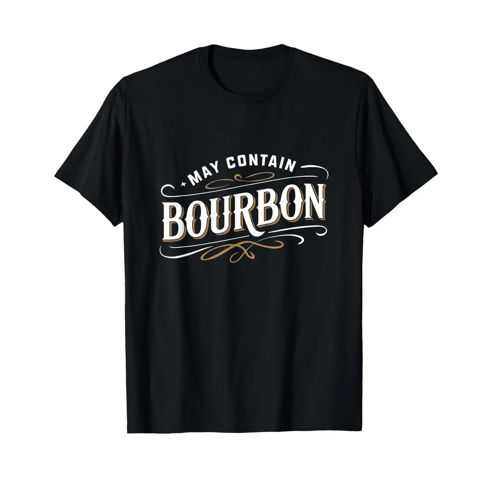 May Contain Bourbon Classic Whiskey Lover Design T Shirt vintage Washed designer clothes streetwear homme Casual Breathable