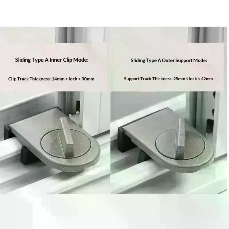No-Drill Sliding Door Lock, Child Safety Lock For Sliding Windows, High-Rise Anti-Fall Limiter, Anti-Theft Safety Latch