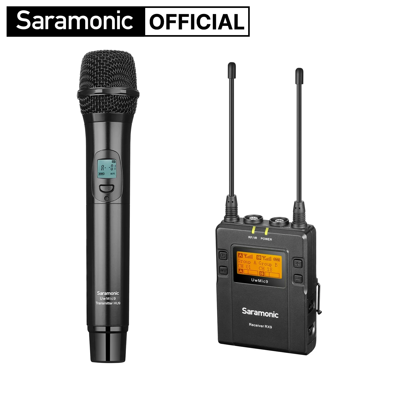 

Профессиональный беспроводной ручной микрофон Saramonic UwMic9 Kit4 UHF для ПК, мобильных DSLRs, запись потокового видео, микрофон для Youtube