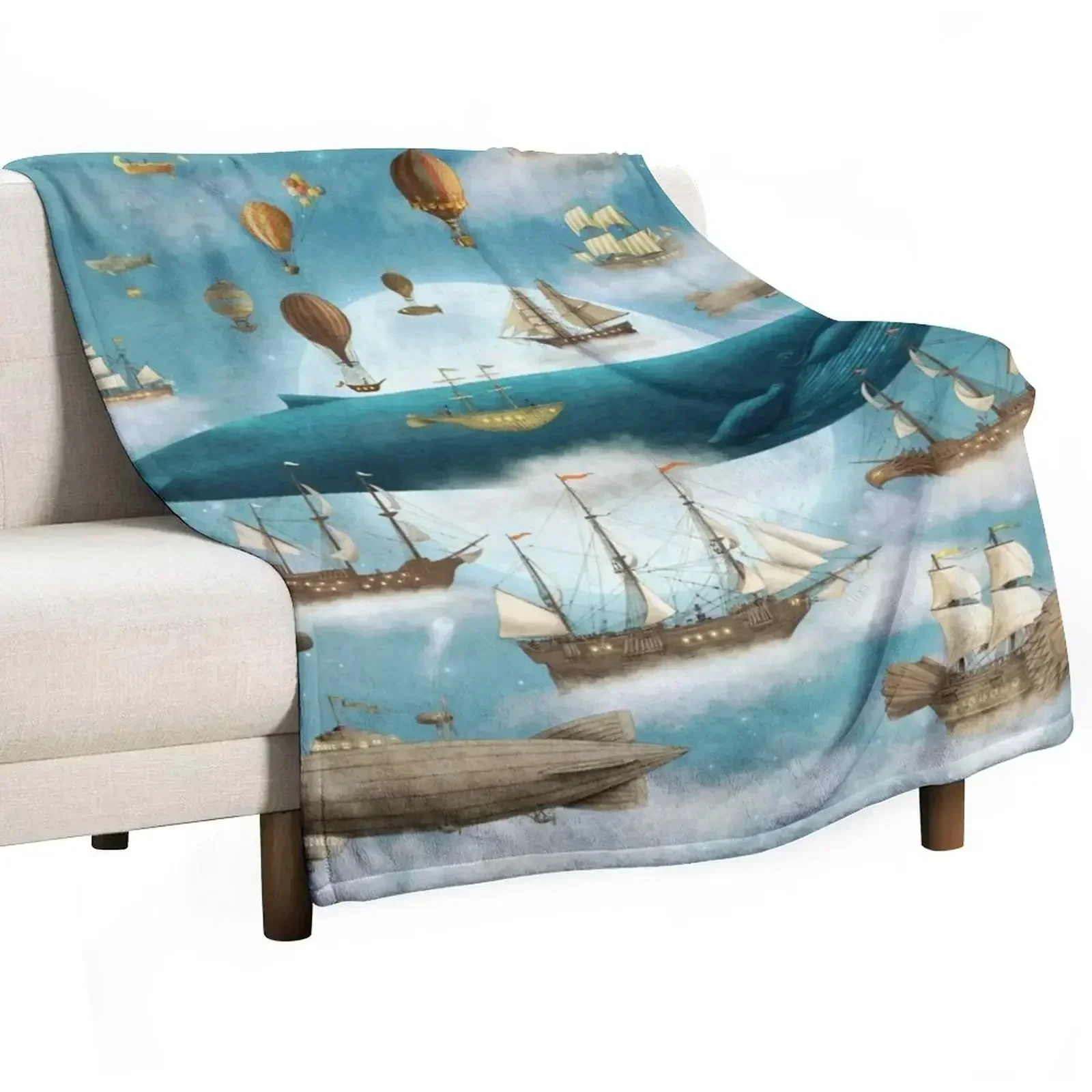 

Ocean Meets Sky - Book Throw Blanket Baby Multi-Purpose Thermals For Travel Blankets