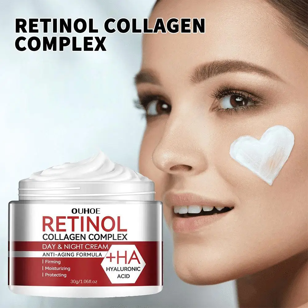 Ouhoe ครีมลบริ้วรอย Retinol ต่อต้านริ้วรอยยกกระชับลดเลือนริ้วรอยให้ผิวเพิ่มความกระจ่างใสเครื่องสำอางเกาหลี