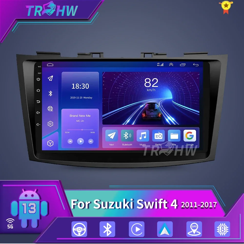 

CarPlay Car Radio Multimedia Player for Suzuki Swift 4 2011-2017 Android 13 8 Core Navigation Stereo GPS Auto radio Stereo