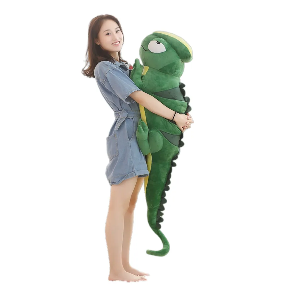 100cm 140cm Lizard Plush Toy Simulation Stuffed Animal Soft Doll Real Life Plush Chameleon Toys For Children Kids Birthday Gift