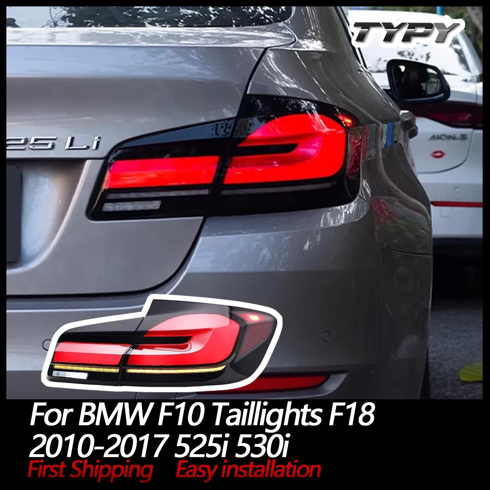 Автомобильные фары, светодиодные задние задние фонари для BMW F10, задние фонари F18 2010-2017 525i 530i, указатель поворота с блестками Автомобильные фары, светодиодные задние задние фонари для BMW F10, задние фонари F18 2010-2017 525i 530i, указатель поворота с блестками