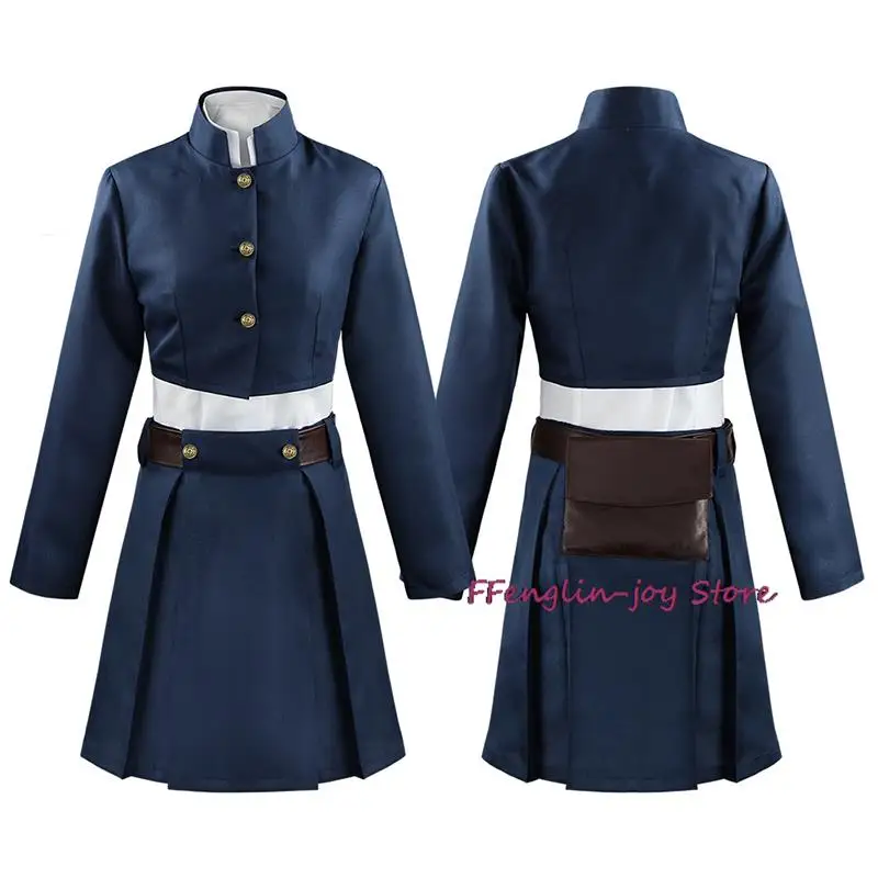 Anime Kugisaki Nobara Cosplay Costume Wig Hammer Women Suit Outfit Uniform with Bag Belt Girl School Uniform