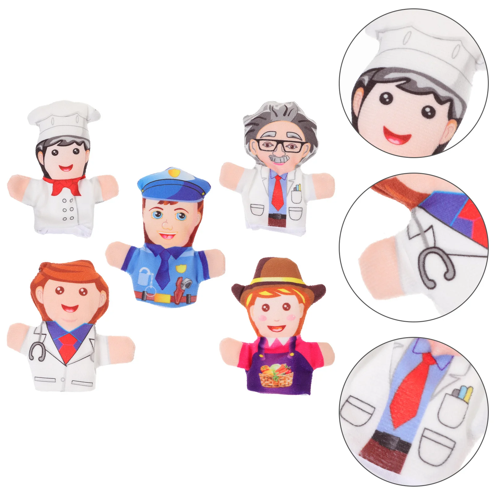 

5pcs Cute Finger Puppets for Kids Story Telling Hand Puppet Set Cotton Material Animal Shapes Educational Toy Gift