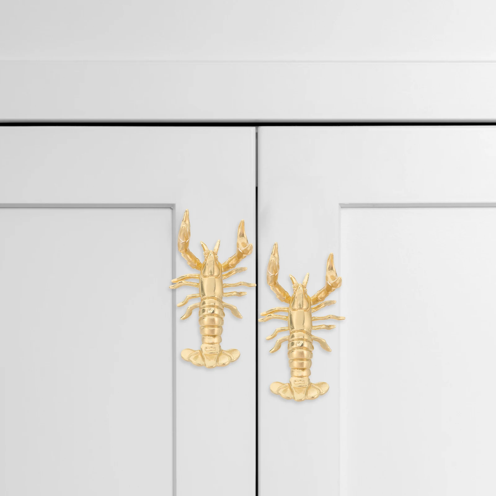 

Unique Brass Lobster Handle Drawer Cabinet Hardware Durable Fine Craftsmanship Easy Installation Home Decor Accent