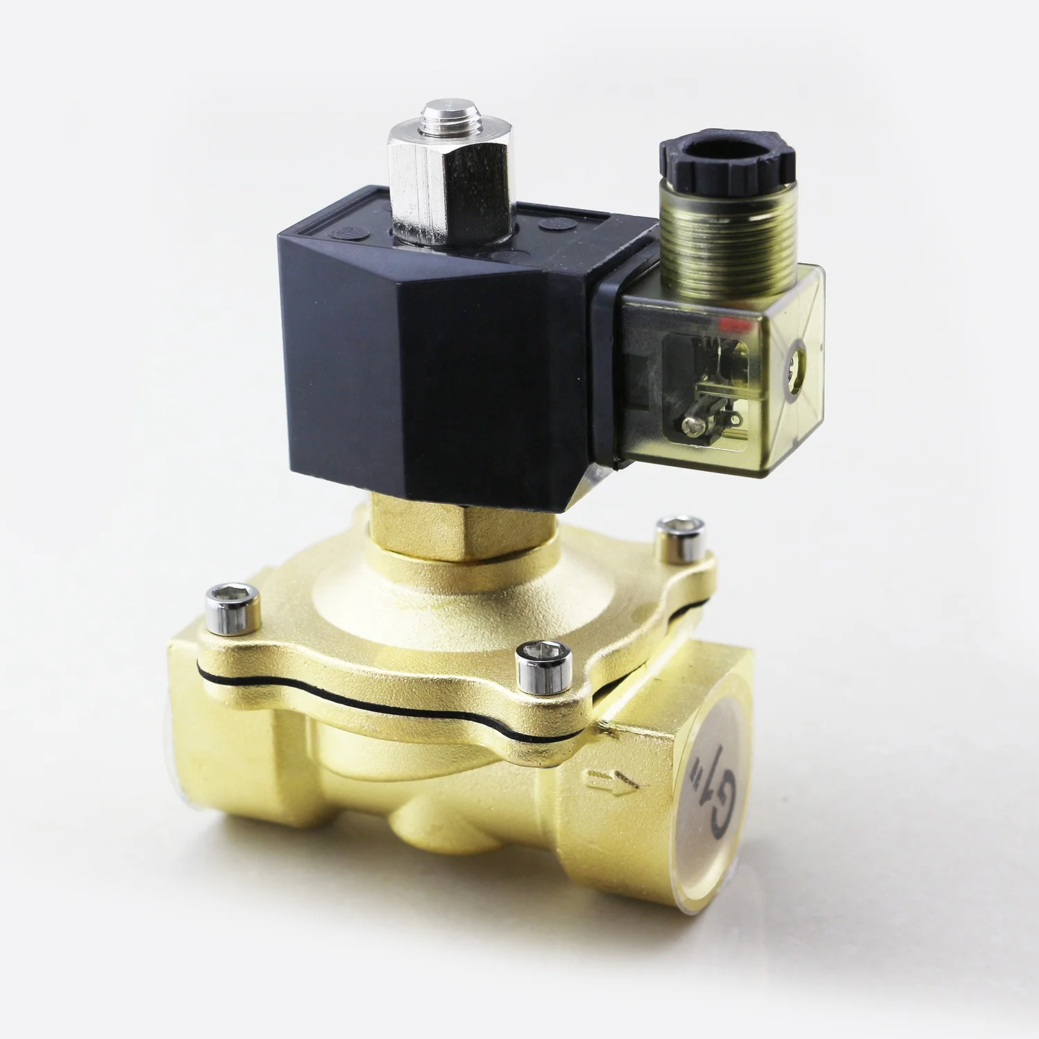 2WK /2WT Series 1/2 3/4 1 1-1/4 1-1/2 2 Inch 12V 24V 220V Normal Open Diaphragm Water Solenoid Waterproof Electric Valve Brass