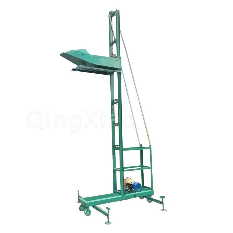 220V Concrete Column Pouring Machine Brick Lift Mortar Hopper Material Elevator for Small Construction Site 250kg Load Capacity