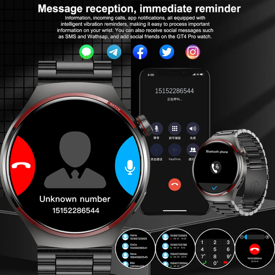 New Watch 4 Pro Space Exploration Edition GPS Smart Watches Men AMOLED Bluetooth Call NFC IP68 Waterproof Watch Smartwatch Woman