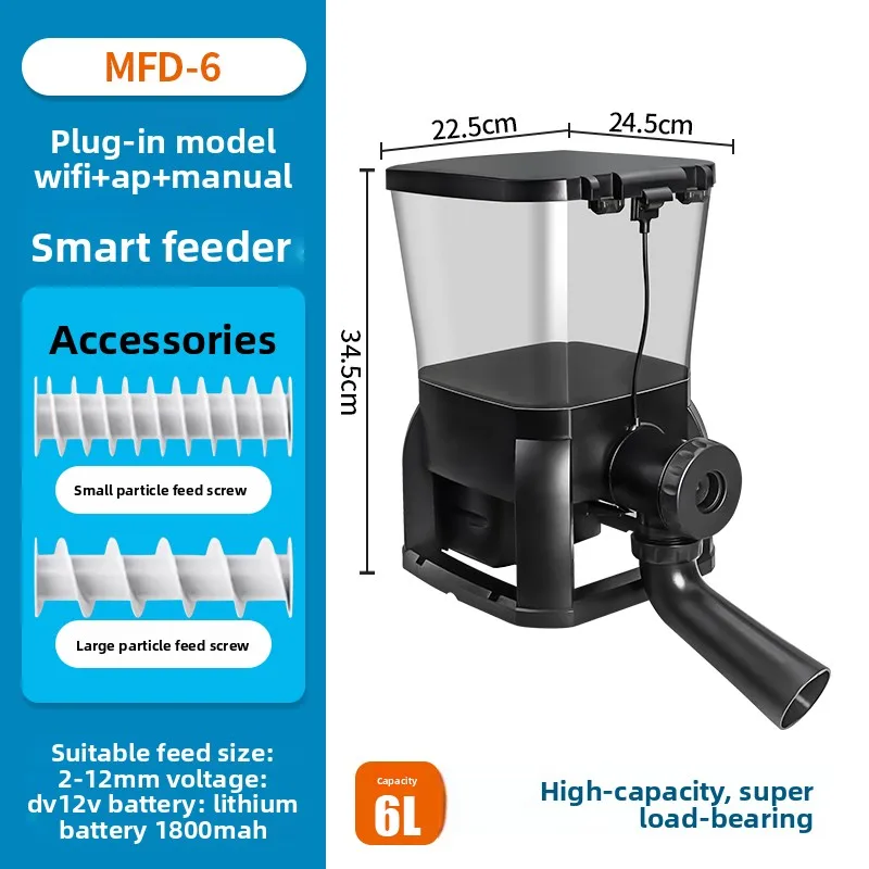 Jebao jecod solar volautomatische timing feeder outdoor visvijver visvijver feeder grote capaciteit aas feeder 5L 6L 10L