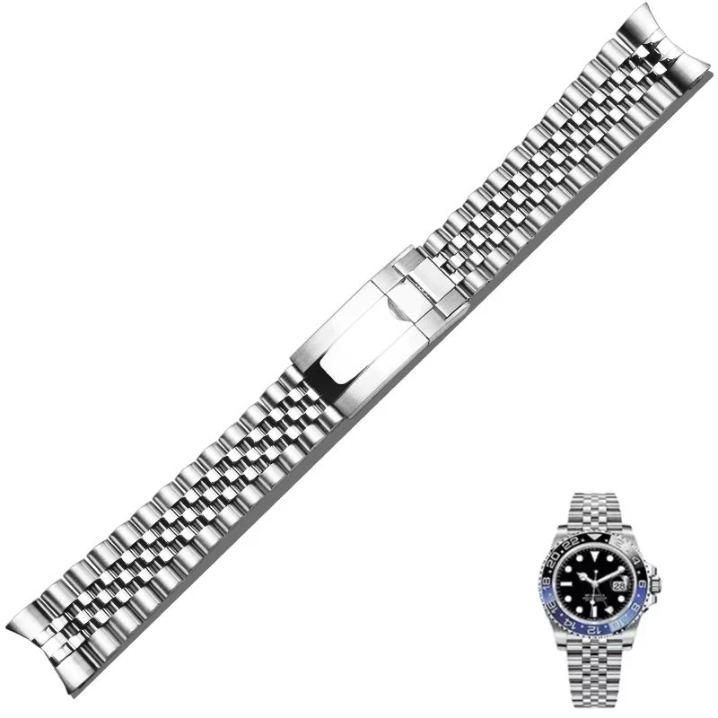 

Jubilee Watch Band For Rolex Sub GMT Yacht Daytona Men's Strap Luxury watch chain Mod Parts Replacement Accessories 20mm Wrist