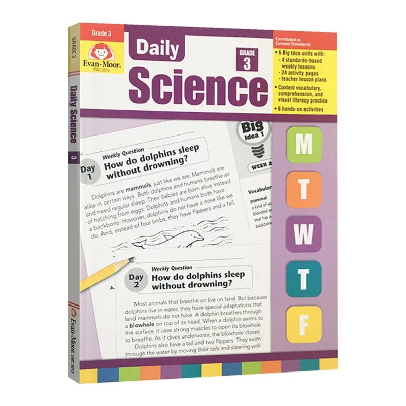 

Evan-Moor Daily Science, Grade 3 TE Workbook,aged 7 8 9 10, English book 9781596734210