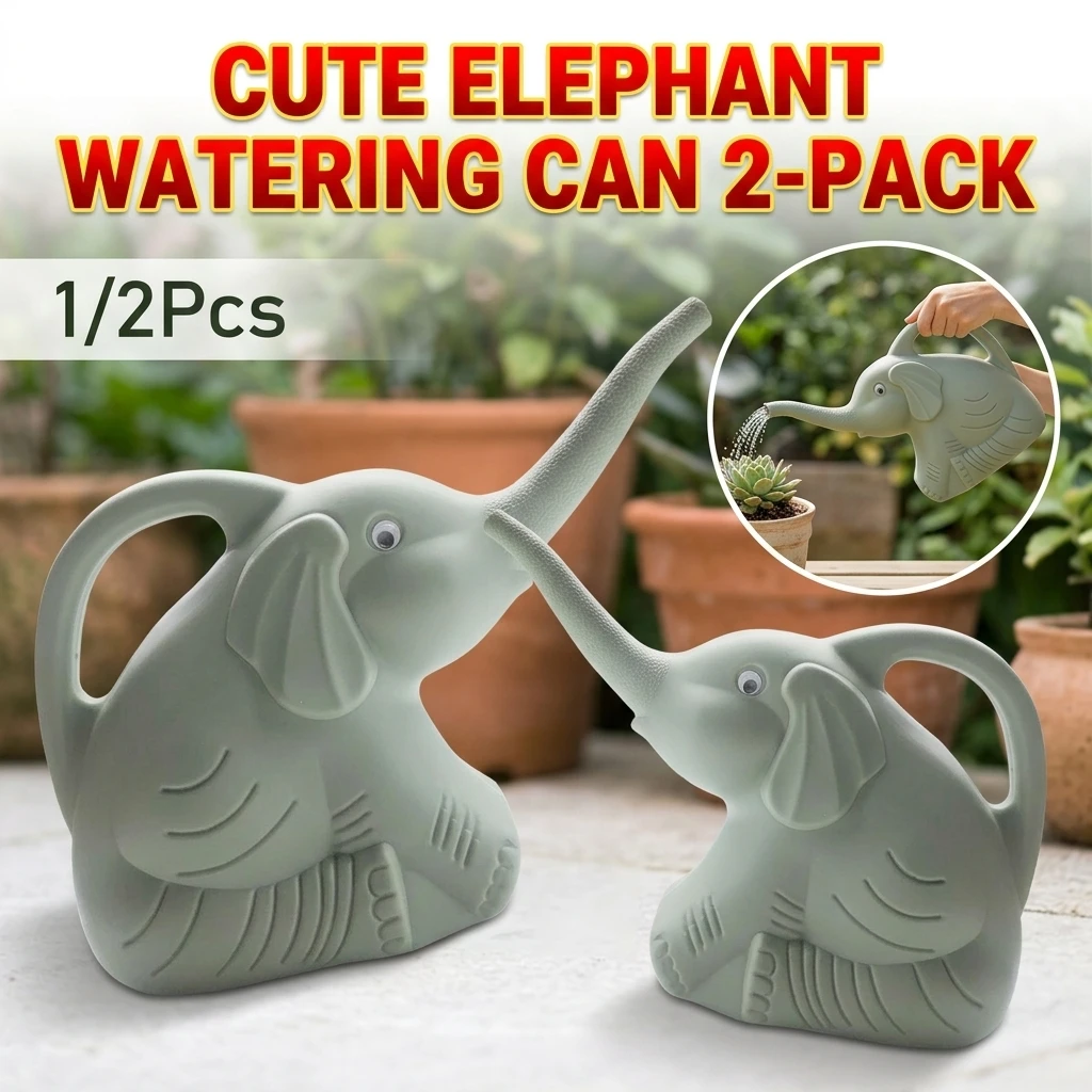1/2Pcs Cute Elephant - Shaped Watering Cans PP Pot Gardening Tools Water Bottle Household Small Water Spray Pot
