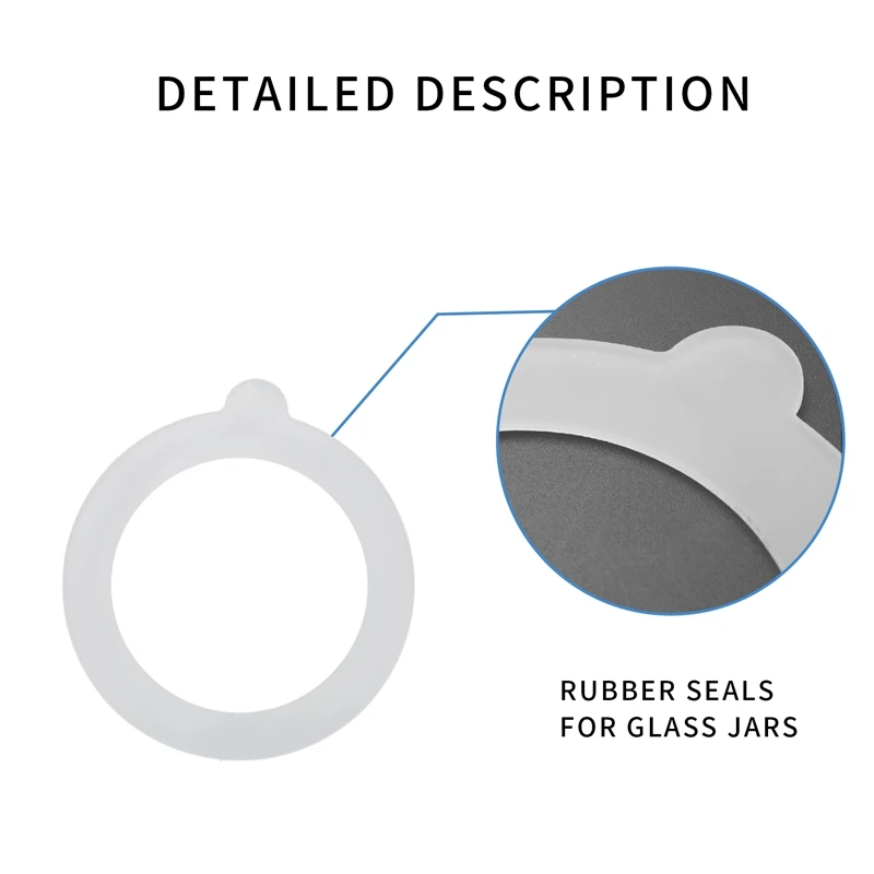 ปะเก็นซีลซิลิโคนสำหรับเปลี่ยน20ชิ้นแหวนปิดปะเก็นซิลิโคนกันอากาศเข้าขวดโหลกระป๋องใส่ปากปกติ