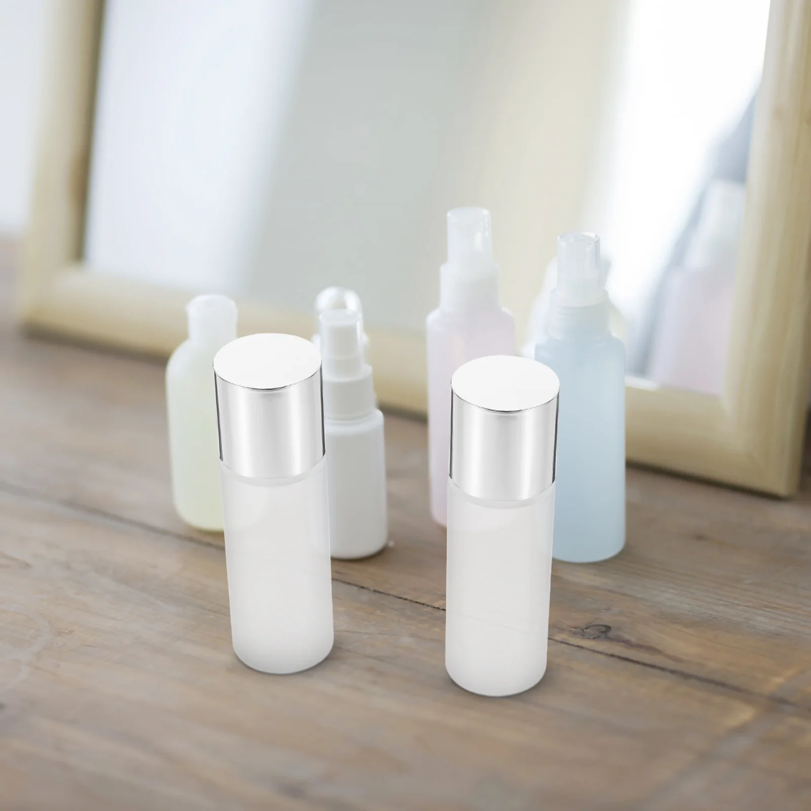 

3pcs 100Ml Refillable Leak-Proof Dispenser For Travel Sub Packaging Bottles Lightweight Toiletries Containers