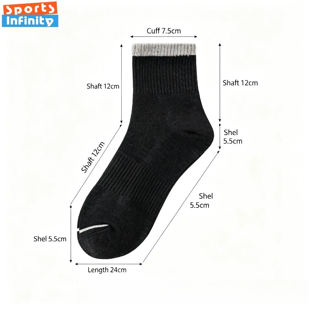 Moisture Wicking Breathable Cotton Crew Socks for Men Running Socks All Season for Outdoor Hiking