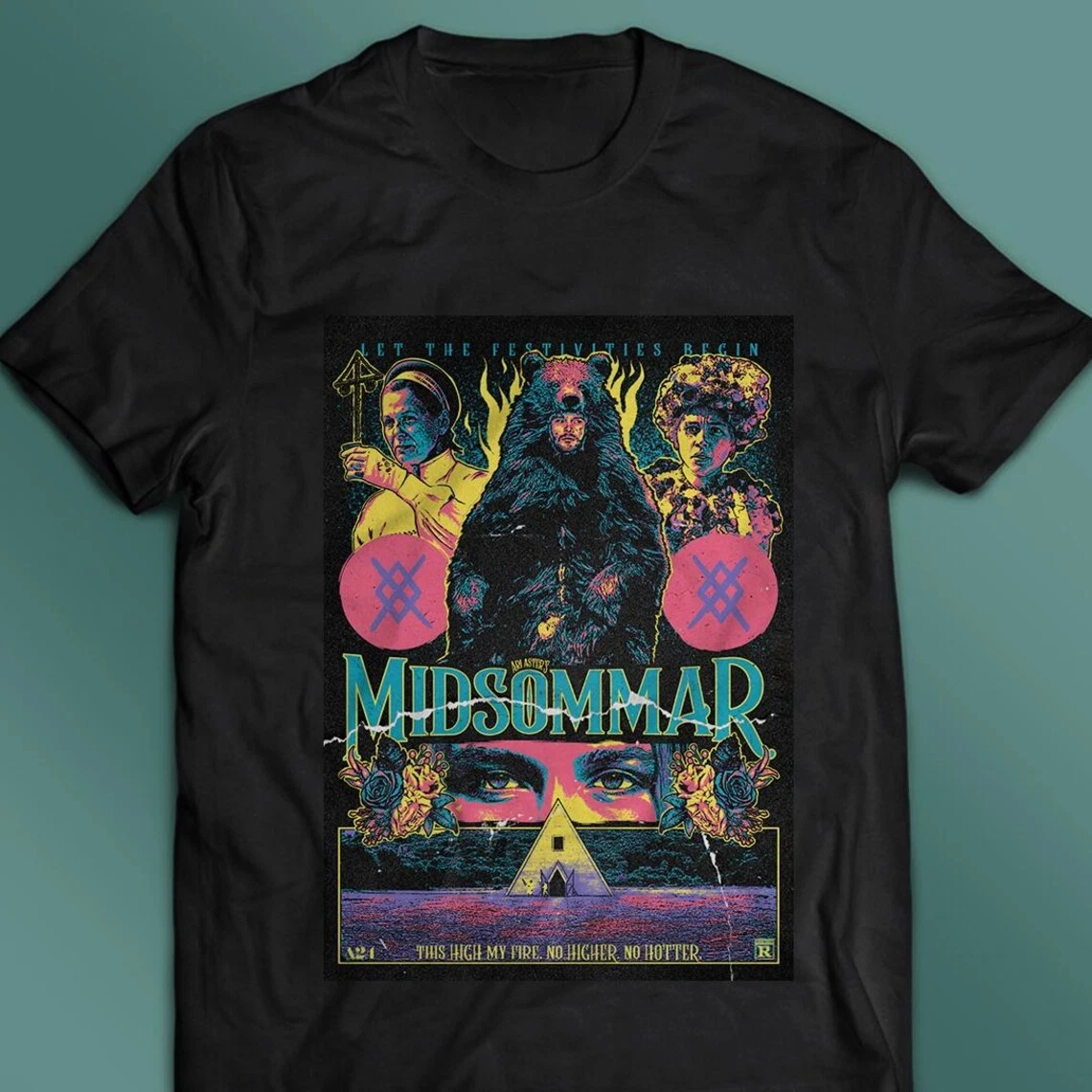Vintage Midsommar T-shirt Horror Movie Tee Gift for Woman and Man Tee Men's T-Shirt Short Sleeve for All-Season