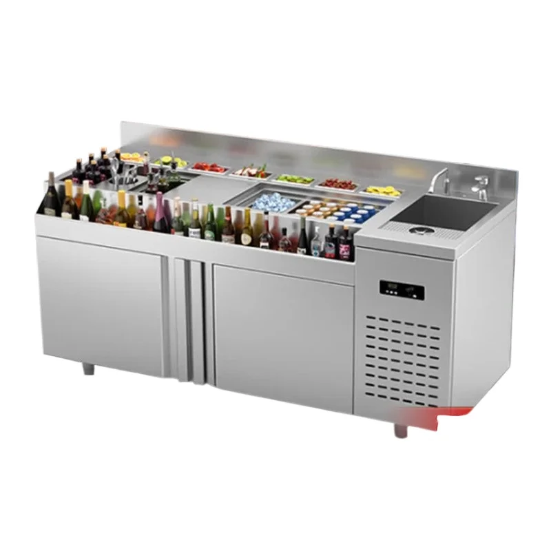 Bar bartending table, water bar, commercial stainless steel custom KTV cocktail cabinet