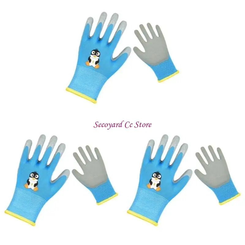 

N3UC Breathable Latex Coated Gloves Wear Resistant Safety Work Gloves