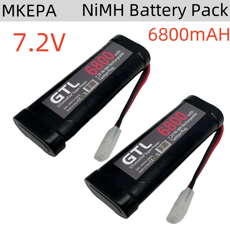 

New 7.2V Battery 6800mAh NiMH Battery Pack RC Car Truck Bugibot Tank ni mh Batterias Grey Dinner Power Supply battery 7.2v nimh