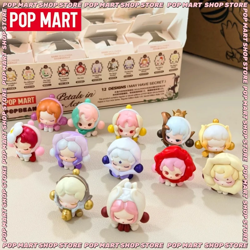 

In Stock Original Pop Mart Skullpanda Petals In Four Acts Series Pop Beans Blind Box Toys Collectible Pop Beans Birthday Gifts