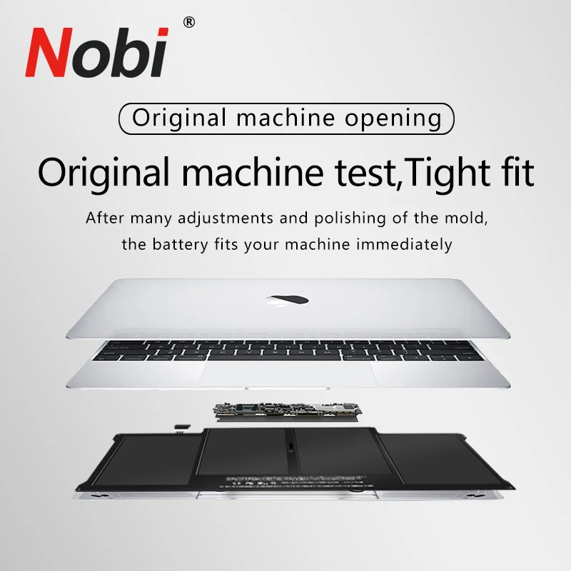 Аккумулятор Nobi A1713 для ноутбука Apple MacBook Pro 13 "A1708 2016 2017 EMC 2978 3164 020-00946 MLL42LL, аккумулятор 11,4 в, 4781 мАч