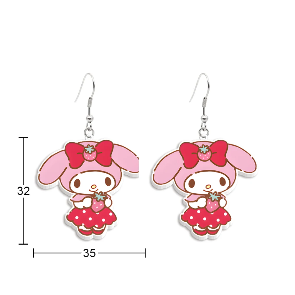 Sanurgente-Boucles d'oreilles Hello Kitty Gudetama pour femmes et filles, boucles d'oreilles pendantes mignonnes, accessoires de bijoux, cadeau de fête de Noël pour enfants