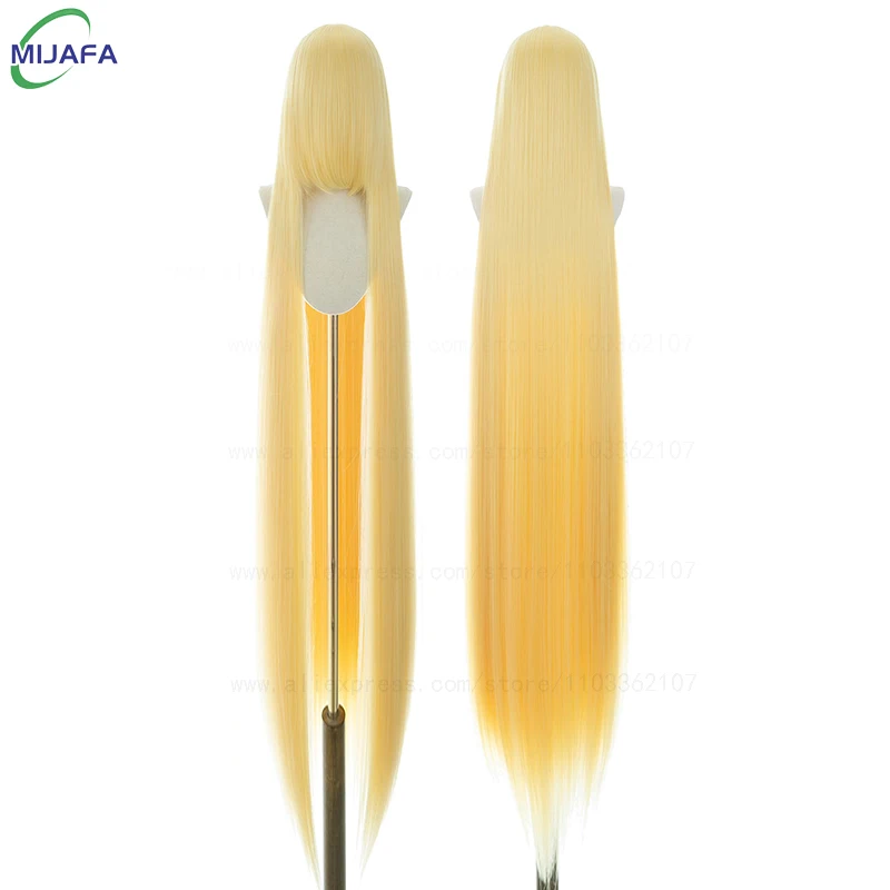 700 g hochwertige 59" 150 cm lange gerade Cosplay-Perücke mit Pony, blond, braun, rot, grün, blau, hitzebeständige Haarfarben, Anime-Perücken