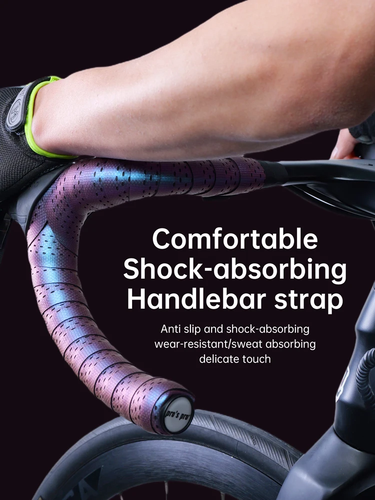 AliExpress PRO'S PRO Colorful Silicone Thickened Anti-Slip Bicycle Handlebar Tapes Road Bike Bar Straps Comfort Anti-Vibration Soft Bicycle Tape