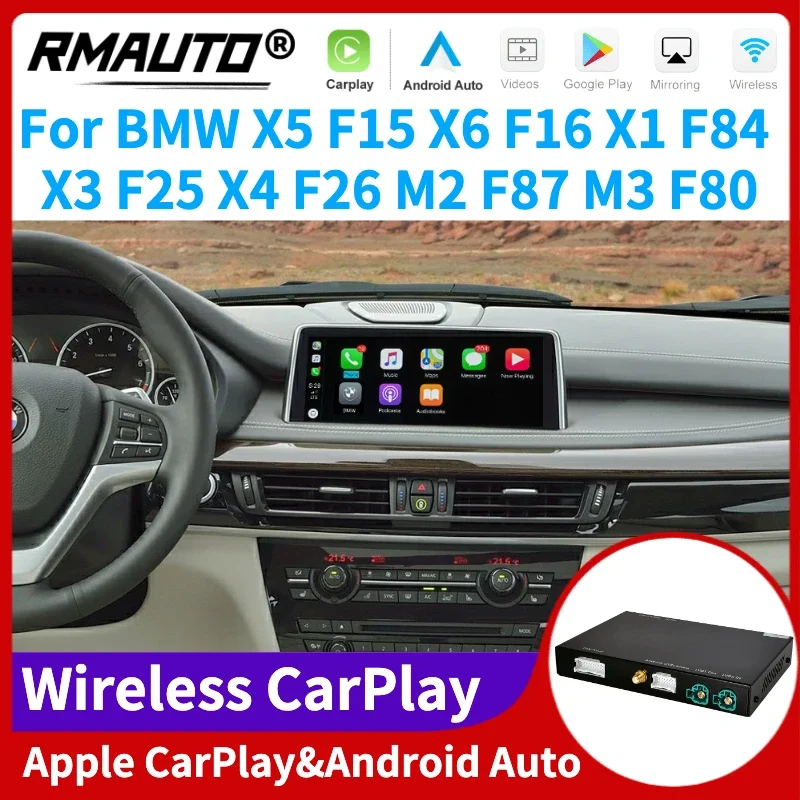 

RMAUTO Wireless Apple CarPlay NBT System for BMW X5 F15 X6 F16 X1 F84 X3 F25 X4 F26 M2 F87 M3 F80 Android Auto Mirror Body Kit