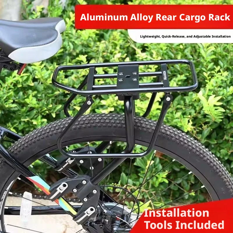 AliExpress NONE Rear Bike Rack Aluminum Alloy Adjustable Cargo Carrier for 26-29 Inch Mountain Road Bike Cycling Luggage Carrier