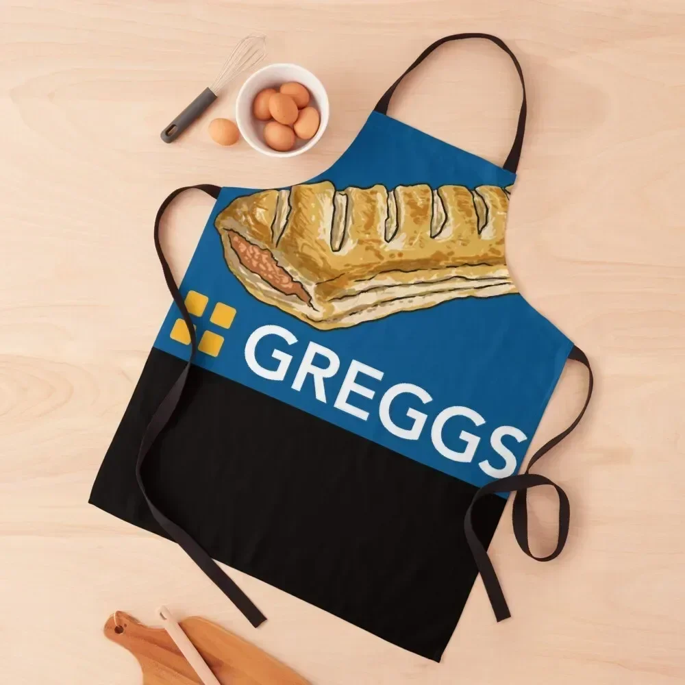 

GREGGS logo with Sausage Roll Classic Apron Professional Barber Things For The Kitchen Men gift All For Kitchen And Home Apron