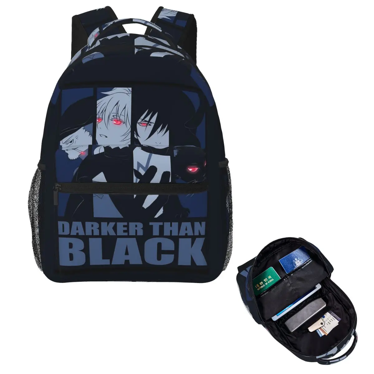 

Darker Than Black Student Backpack School Bag Hiking Travel Daypack for Men Women Fashion Bookbag Shoulder Bags