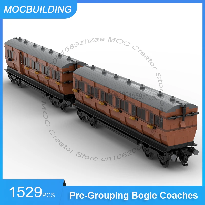 قبل المجموعة Bogie المدربين MOC اللبنات قطار نموذج لتقوم بها بنفسك تجميع الطوب النقل جمع عيد الميلاد اللعب الهدايا 1529 قطعة