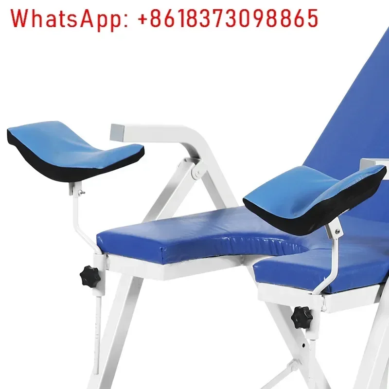 Obstetric Examination Table,Low Carbon Square Steel Material Folding Gynecology Examination Bed