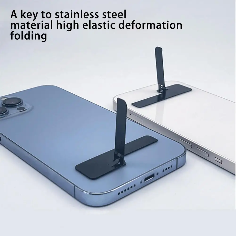 Useful Comfortable Grip Phone Mount Easy to Use Metal Bracket Mini Invisible Back Sticker Sticky Folding Stand Hands-free