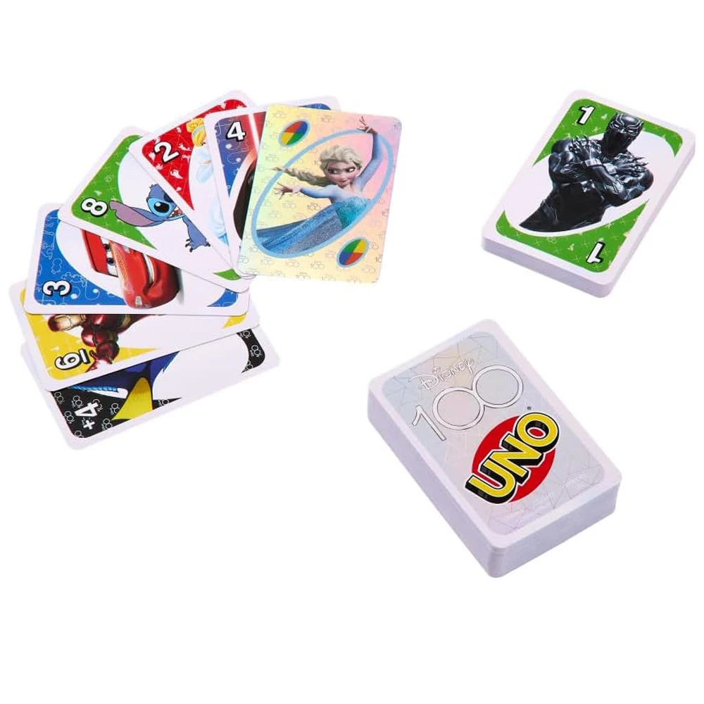 UNO Disney 100 Card Game Matching UNO No mercy Multiplayer Family Party Boardgame UNO Card Game Funny Friend Entertainment Poker