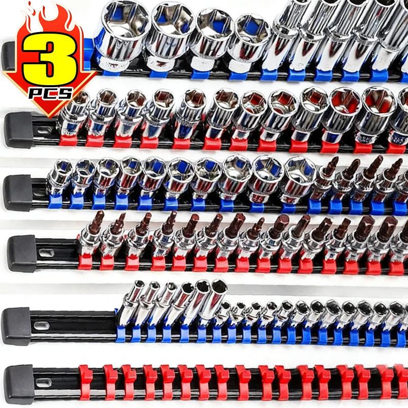 ที่จัดระเบียบซ็อกเก็ตแบบปรับได้ 360 องศา °   ชุดเครื่องมือซ่อมแซมแบบหมุนได้ พร้อมที่ยึดติดผนังพลาสติกอเนกประสงค์ รางคลิป ถาดเก็บของในโรงรถ