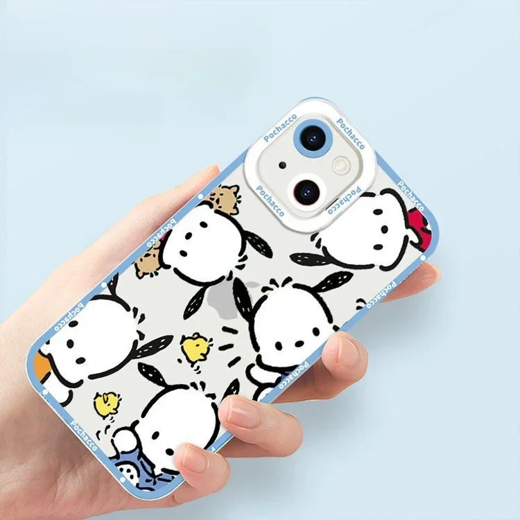 Sanrio Pachacco Case For iPhone 16 15 14 Plus 16E 13 12 11 Pro Max Mini cover Cinnamoroll Cartoon Melody Cute