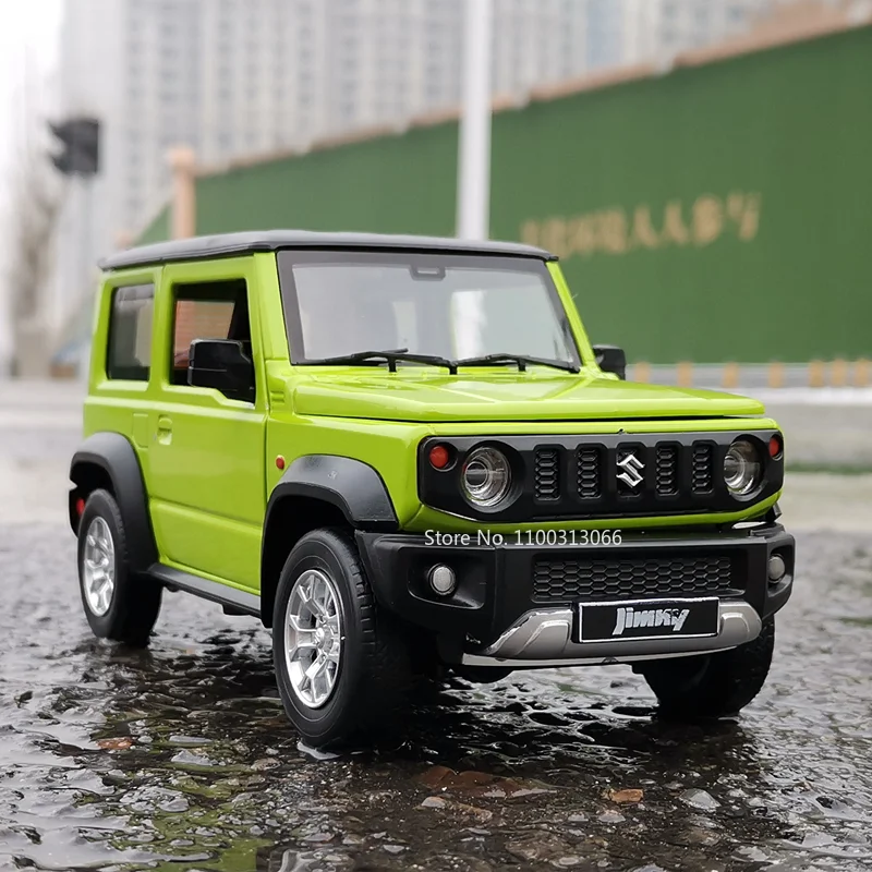 SUZUKI Jimny-modelo de coche todoterreno de aleación fundido a presión, vehículo de juguete con sonido y luz, modelo de coche de simulación,