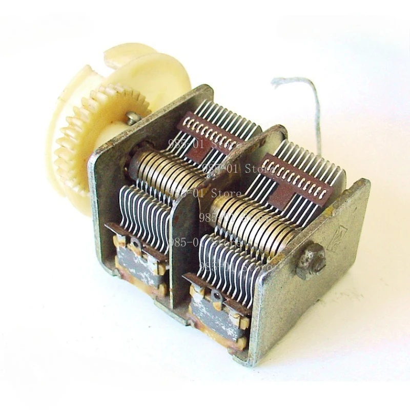 CB-2-365 Left Right Dual Adjustable Capacitor 20PF-365PF 2-Pack for 711 Tube Radio Electronic Parts
