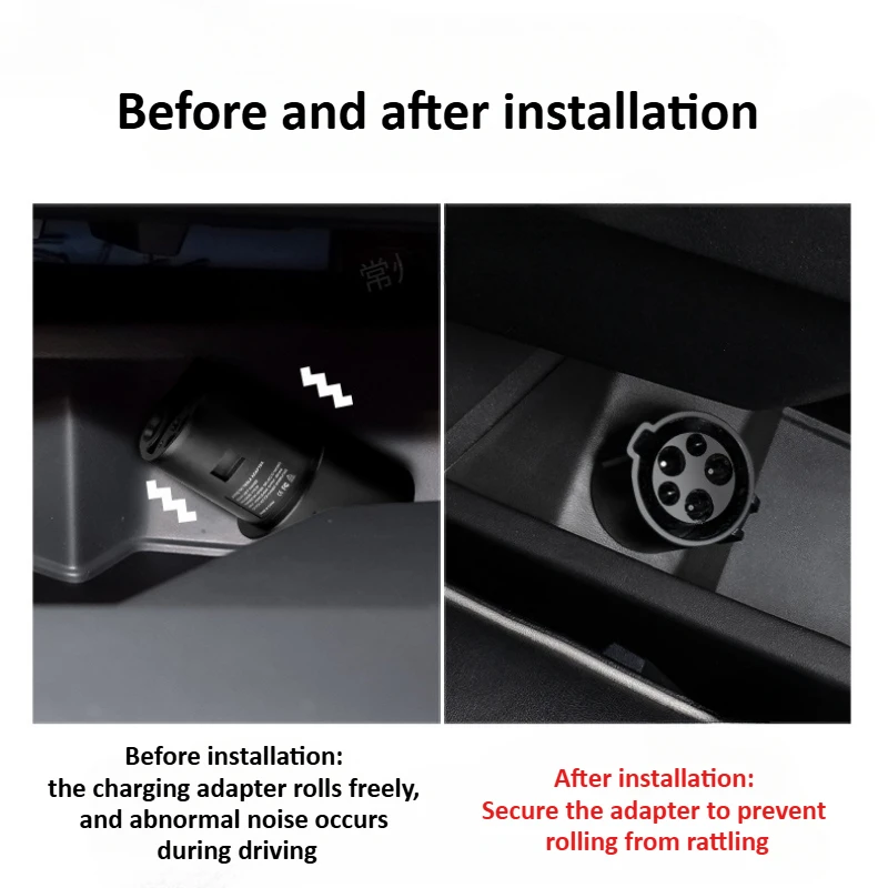 Charging Adapter Storage Box for Tesla Cybertruck 2024-2026+ Door Dock Socket Charging Adapter Storage Box ABS Car Accessories