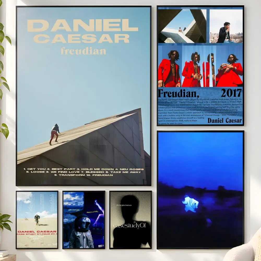 D-Daniel Caesar Music Album Poster Matte Wall Peel And Stick Decor Bedroom Living Room Office Dorm Home