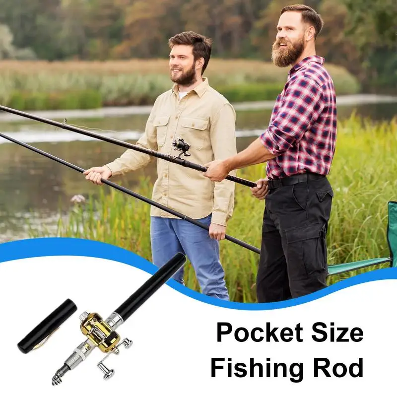 

Pen Fishing Pole And Reel Combo Portable Travel Pocket Pole Set Fishing Rod And Reel Combos Gear For Saltwater And Freshwater