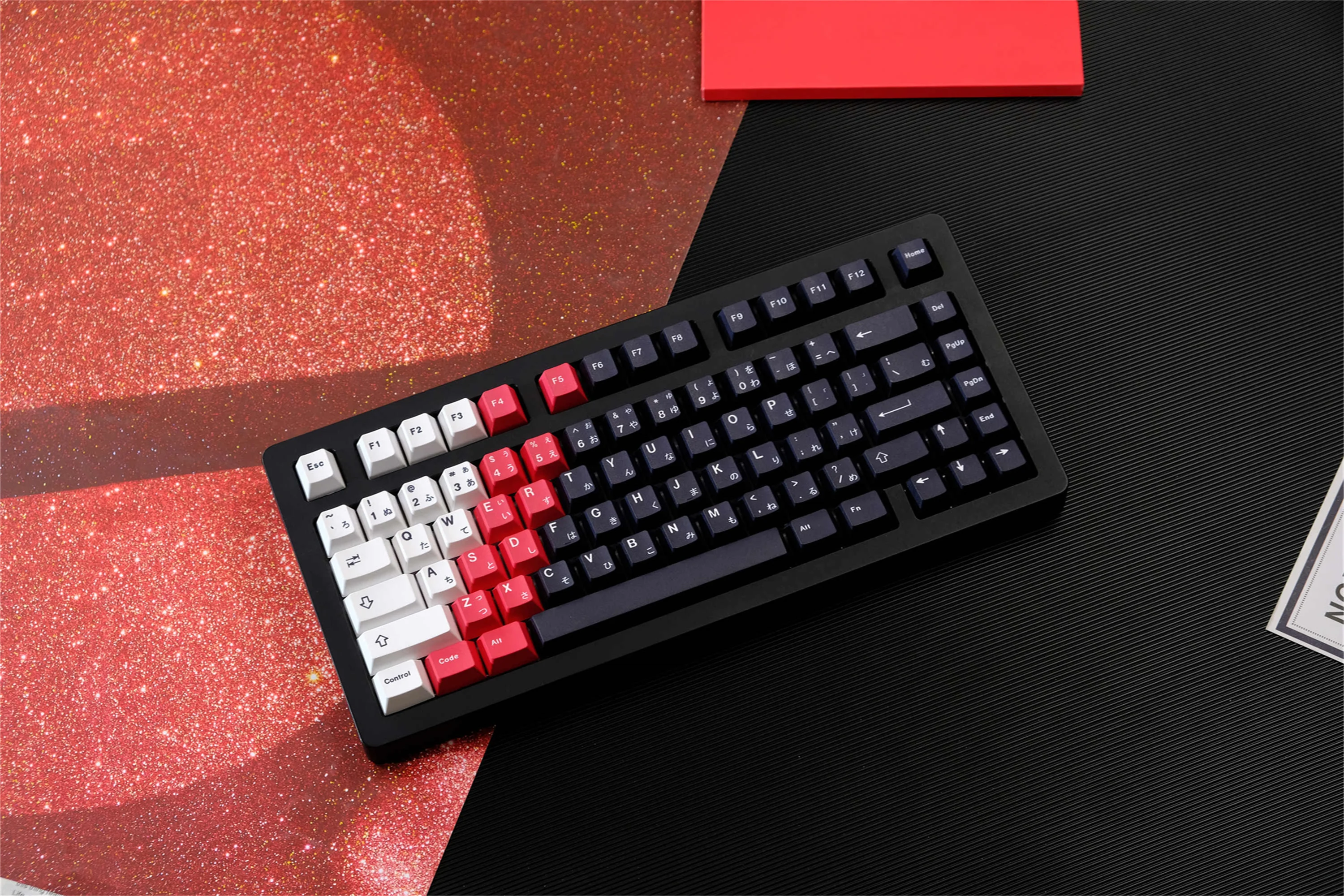 GMK Red Black Gradient Keycaps 130 Keys PBT Material Cherry Profile DYE-SUB For MX Switch Wooting Mechanical Keyboard Keycaps