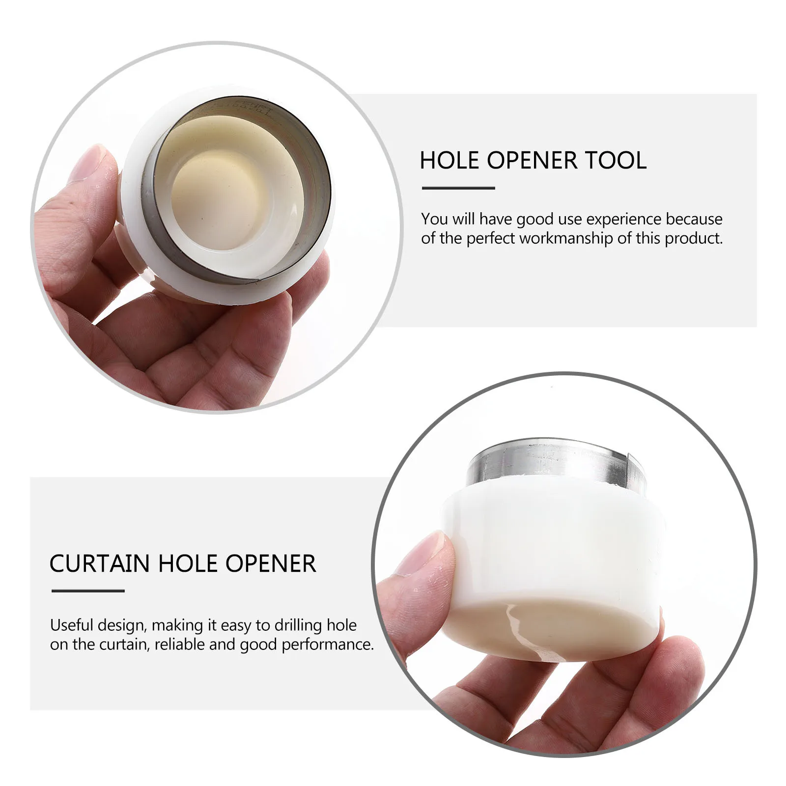 

1Pcs Curtain Hole Opening Tool Manual Practical Punch Device Plastic Steel for Home Curtain Drilling Hole Manual Drilling Tool