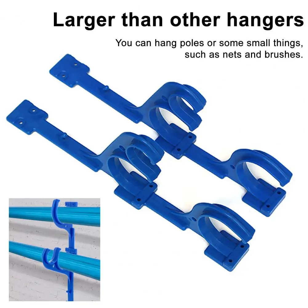 Pool Accessory Holder Durable Pool Pole Hook for Telescoping Pole Vacuum Hose Skimmer Brushes Anti-rust for Pool